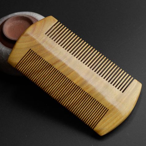 Sandalwood Beard Comb , Fine & Regular Teeth, Pocket Comb with Leather Travel Case, for Beards Mustaches Hair, Personalized Gift For Him Fine Tooth Comb, Pocket Comb, Wooden Objects, Beard Comb, Beard Combs, Wooden Comb, Personalised Gifts For Him, Beard No Mustache, Customer Review