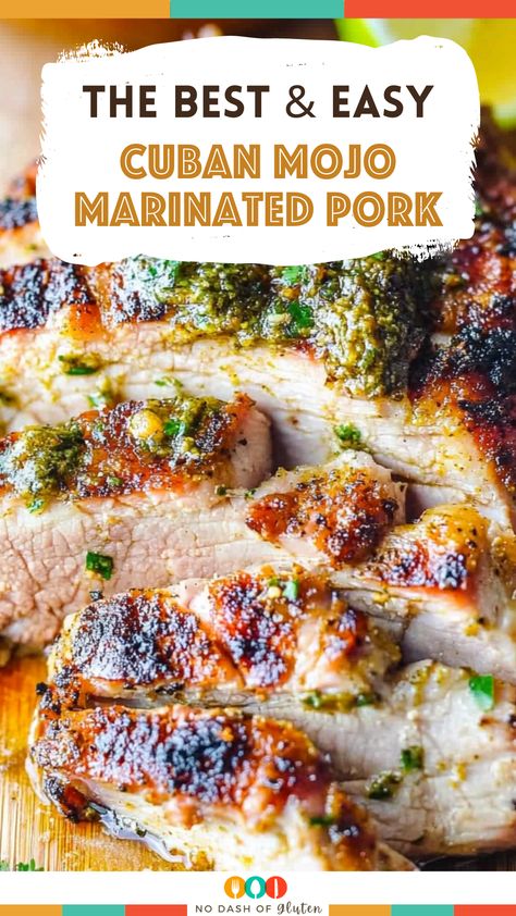 This Cuban Mojo Marinated Pork is bursting with flavor from a marinade of fresh citrus, garlic, and herbs. Perfectly tender and juicy, it's a must-try for any dinner! Save this recipe and give it a go—your taste buds will thank you! Best Pork Marinade Recipe, Fresh Pork Recipes, Cuban Mojo Marinade, Best Pork Loin Recipe, Cuban Mojo Pork, Cuban Mojo Marinated Pork, Pork Marinade Recipes, Pork Loin Recipes Oven, Best Spaghetti Recipe