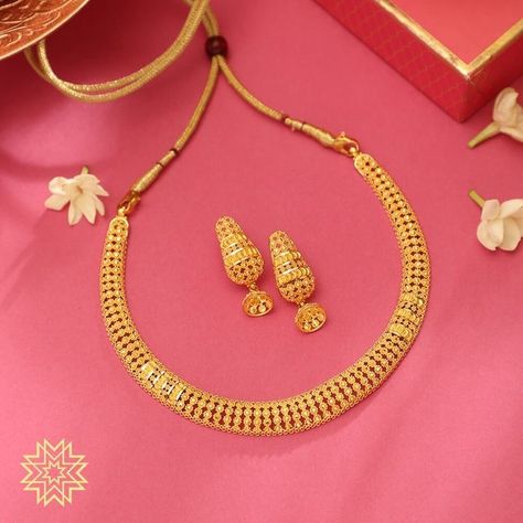 Thusi Necklace Gold, Ranihar Design Gold, Hasli Necklace Gold, Gold Necklace Set With Price, Gold Necklace Set Indian, Borivali Mumbai, Manubhai Jewellers, Indian Gold Necklace Designs, Necklace Set Gold