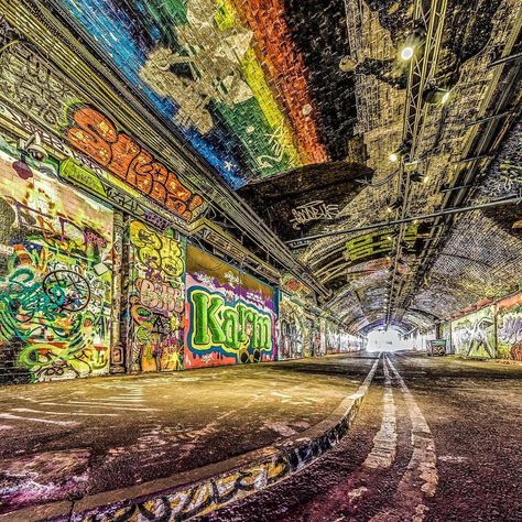 Time Out London on Instagram: “Head around the corner from Waterloo Station, and you'll find Leake Street Tunnel - home to around 300 metres of constantly-changing street…” Tunnel Graffiti, Graffiti Tunnel, Leake Street, London Locations, Waterloo Station, Aesthetic London, Beautiful London, Urban Street Art, London Photographer