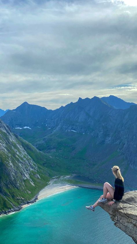 anettedk on Instagram: Summer in Norway anyone? 😍⛰🌅 • • • • • #reine #reinebringen #ryten #kvalvikabeach #lofoten #lofotenislands #mittnorge #mitteventyrland… Norway Instagram Story, Norway Lifestyle Aesthetic, Norway Travel Summer, Norway Holiday, Summer In Norway, Norway Culture, Norway Aesthetic, Norway Summer, Norway Lofoten