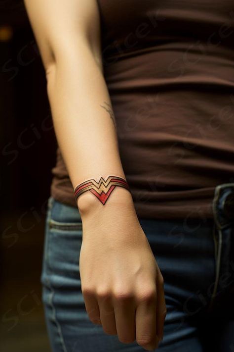 Wonder Woman has been an emblem of strength, hope, and feminism for decades. Her iconic presence in the DC Universe has not only inspired millions through comics and films but has also become a popular  ... daha fazla Wonder Woman Logo Tattoo, Woman Tattoo Ideas, Wonder Woman Tattoo, Woman Tattoo, Woman Logo, Wonder Woman Logo, Superman Wonder Woman, Tat Ideas, Iconic Women