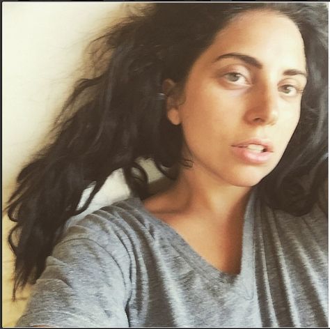 Celebrities Without Makeup: Instagram Selfies: Celebrities Without Makeup on Instagram Lady Gaga Without Makeup, Celebrities Without Makeup, Celebs Without Makeup, Celebrity Makeup Looks, Bare Face, Make Up Looks, Photo Makeup, Without Makeup, Celebrity Makeup