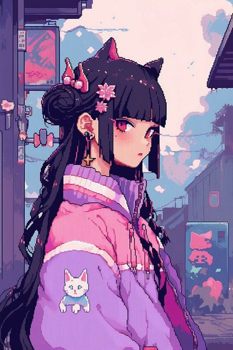 Anime Show, Arte 8 Bits, Anime Pixel Art, Arte Inspo, Anime Artwork Wallpaper, Digital Art Anime, Cute Anime Wallpaper, 영감을 주는 캐릭터, Kawaii Art