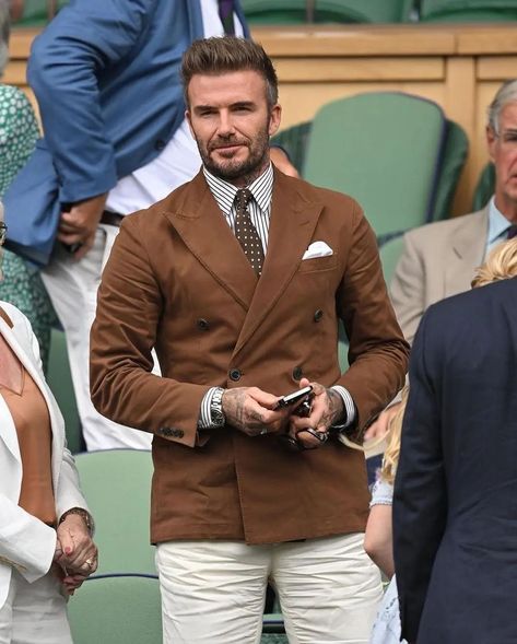 David Beckham at Wimbledon over the years 👏 Suiting up like it's his business. #davidbeckham #mensfashion #dapper #wimbledon #wimbledon Green Suit Men, Wimbledon Fashion, Green Suit, Men Shirt Style, David Beckham, May 27, Suit Fashion, Wimbledon, Mens Suits