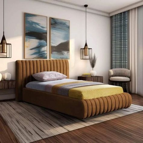 Bedroom designs ✨️👌 . . . . . . #bedroomdecor #bedroomdesign #bedroominterior #bedroomdecoration #homedesignsdworld #populardesign #reeelitfeelit #bedroomgoals #interiordecoratingideas #explorepage #interiordesign #fypシ゚viralシ2024fyp #beforeandafter #styleideasdaily #womenfitness #homeworkoutchallenge #postivethoughts #streetstyle Suede Beds, Men's Bedding, Headboard Shapes, Padded Headboard, Master Bed, Headboard Designs, Stylish Beds, Meridian Furniture, Panel Headboard