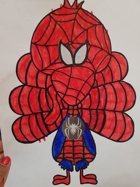 Turkey In Disguise Project Ideas Boys, Turkey Disguise Project Spiderman, Spiderman Turkey Disguise, Disguise A Turkey Spiderman, Spider Man Turkey Disguise, Turkey Template, Turkey Disguise Project, Turkey Project, Prek Crafts