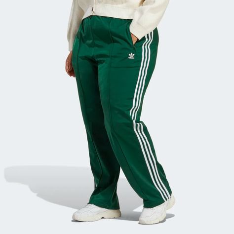 adidas Adicolor Classics Firebird Tracksuit Bottoms (Plus Size) - Green | adidas UK Bree Westbrooks, Adidas Firebird, Adidas Trousers, Adidas Hose, Adidas Adicolor, Green Adidas, Green Joggers, Tracksuit Pants, Adidas Track Pants