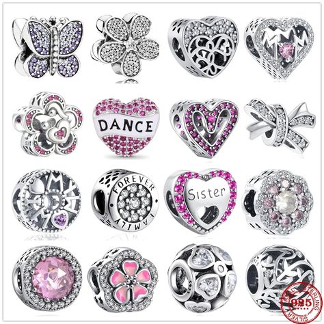 New Original 925 Silver Bracelets Accessories Charm Bead fit Pandora charms silver 925 beads Diy Jewelry Gifts, Pandora Charms, Accessories Bracelets, Silver Bracelets, Bead Charms, Silver 925, Beaded Jewelry, 925 Silver, Jewelry Accessories