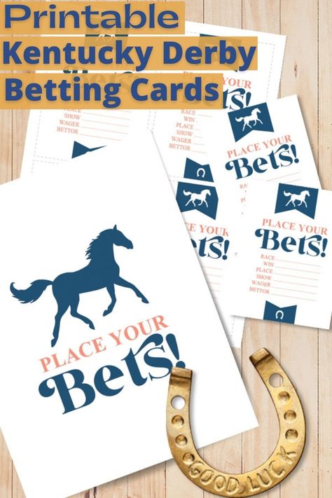 FREE Printable Kentucky Derby Betting Cards Kentucky Derby Betting, Kentucky Derby Themed Party, Derby Party, Throw A Party, Party Guests, The Race, Kentucky Derby, Party Planning, Birthday Celebration