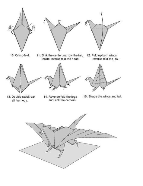 print oragomie | How to make Origami Dragon « How To Make Origami Dragon Easy Origami Dragon, Dragon Origami, Origami Horse, Star Wars Origami, Bahasa Jepun, Origami Diagrams, Tutorial Origami, Origami Ball, Origami Fashion