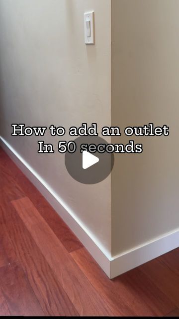 How To Add Outlets To A Room, How To Move Electrical Outlet, How To Add An Outlet To A Wall, Adding Electrical Outlets Diy, Add Electrical Outlet, Wiring Outlets, Electrical Outlet Covers, Easy Home Improvement, Electrical Work