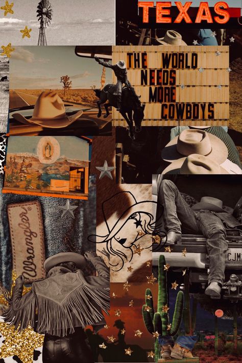 Western Aesthetic Wallpaper, Western Aesthetic, Aesthetic Wallpaper, Wallpaper Iphone, Cowboy, Texas, Wallpapers, Collage, Iphone