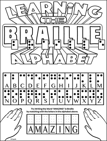 Inclusion Activities For Kids, Inclusion Activities, Braille Activities, New Coloring Pages, Braille Alphabet, Learn Sign Language, Catholic Books, Letters For Kids, Alphabet Coloring Pages