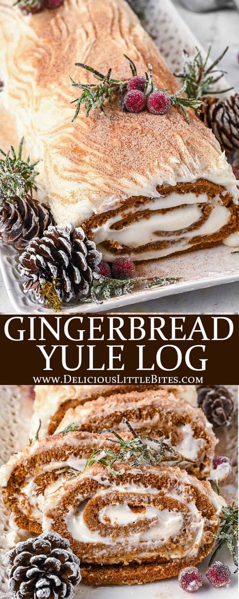 Yule Log Recipe Christmas, Yule Baking Recipes, Yule Log Cake Flavors, Eggnog Yule Log, Yule Log Dessert, Christmas Pastries Ideas, Pagan Yule Recipes, Christmas Yule Log Cake Recipe, Easy Yule Log Cake Recipe