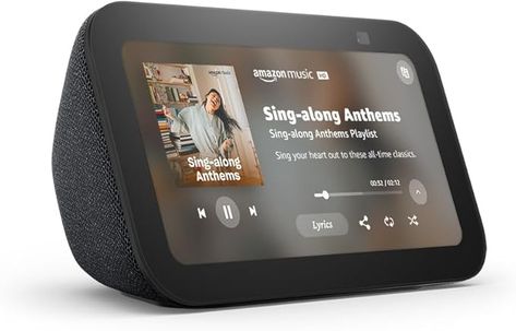 Alexa can show you more - Echo Show 5 includes a 5.5” display so you can see news and weather at a glance, make video calls, view compatible cameras, stream music and shows, and more.
Small size, bigger sound – Stream your favorite music, shows, podcasts, and more from providers like Amazon Music, Spotify, and Prime Video—now with deeper bass and clearer vocals. Includes a 5.5" display so you can view shows, song titles, and more at a glance.
See your photos on display – When not in use, set the background to a rotating slideshow of your favorite photos. Invite family and friends to share photos to your Echo Show. Prime members also get unlimited cloud photo storage. Cranberry Jello Salad, Cranberry Jello, Tech City, Amazon Echo Show, Water Bottle Black, Sell Products Online, Tablet Amazon, Amazon Fire Stick, Echo Show