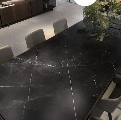 A marble look dining table using Inalco's STORM ITOPKER tile. www.trioceramica.com.au #trioceramica #Inalco #diningroom Latest Dining Table, Stylish Dining Room, Room Tiles, Tile Inspiration, The Grey, Luxury Living Room, Luxury Living, Tile Floor, Sydney