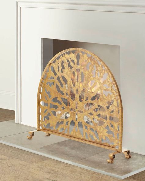 Decorative fireplace screens