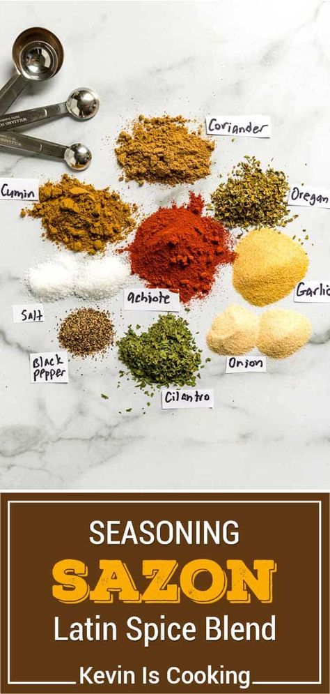 Diy Sazon Goya, Cuban Seasoning Recipe, Diy Sazon Seasoning, Goya Sazon Seasoning Recipe, Homemade Sazon Seasoning, Sazon Seasoning Recipes, Arabic Seasoning, Spanish Seasoning, Homemade Sazon