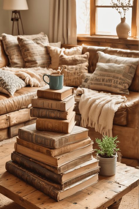 25 Vintage Living Room Ideas for 2024 – The Crafty Hacks Vintage Coffee Table Decor Ideas, Vintage Cottage Living Room, Primitive Living Room Ideas, Vintage Living Room Decor Ideas, Cozy Vintage Living Room, Vintage Living Room Ideas, Distressed Leather Sofa, Chest Decor, Victorian Settee