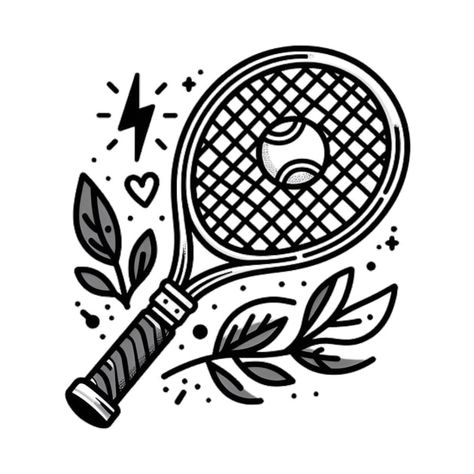 Check out this awesome 'Tennis+Balls+and+Rackets' design on @TeePublic! Tennis Drawing Easy, Tennis Doodle Art, Tennis Drawing Art, Tennis Racket Tattoo, Tennis Doodle, Tennis Racket Drawing, Tennis Tattoo, Tennis Illustration, Tennis Season