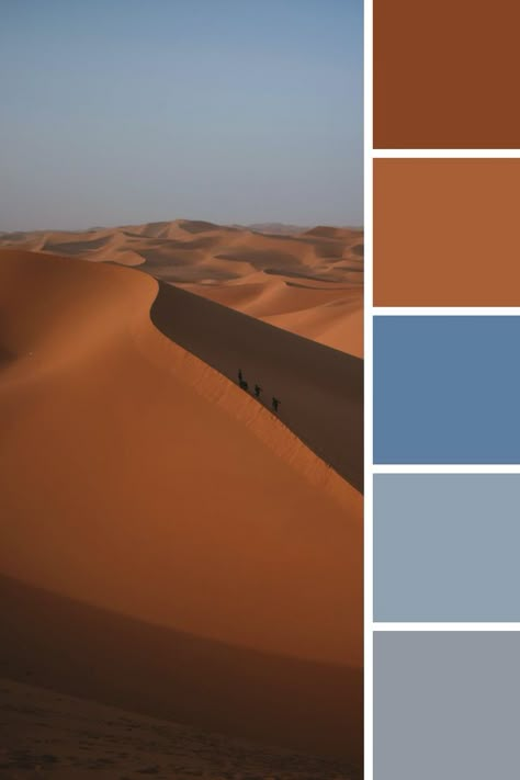 Desert Color Scheme, Modern Living Room Colors, Desert Color Palette, Colours Palette, Grey And Brown Living Room, Brown And Blue Living Room, Living Room Color Combination, Flat Color Palette, Room Color Combination