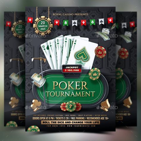 Poker Tournament Flyer Poker Design Graphics, Poker How To Play, Casino Banner, Poker Hands Rankings, Poker Hands, Poker Party, Poker Tournament, Poker Card, Gaming Posters