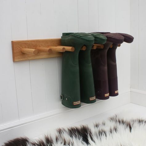 Oak Welly Rack - Etsy Welly Rack, Boot Jack, Boot Rack, Shed Organization, Boot Storage, Small Entryways, Kids Stool, Boot Room, Danish Oil