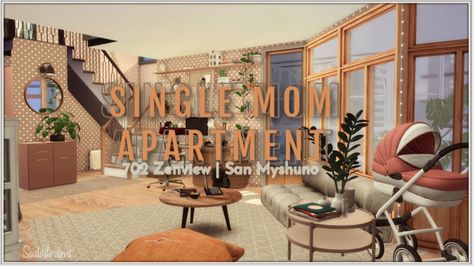 SINGLE MOM APARTMENT | S-Sister su Patreon Sims Single Mom House, Sims 4 San Myshuno Apartment Cc, Single Mom Home Sims 4, Single Mom Sims 4 House, Sims 4 Apartment Patreon, Sims 4 Cc Small House, Sims 4 Single Mom Apartment, Sims 4 Single Mom House, Single Mom House