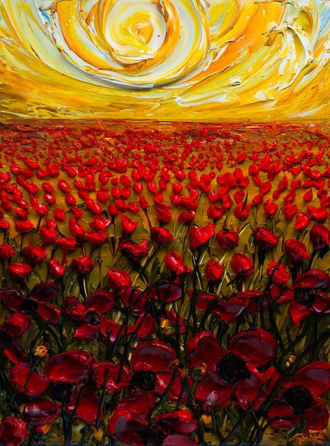 All sizes | Justin Gaffrey WF36X48-2012-537 | Flickr - Photo Sharing! Justin Gaffrey, Florida Artist, Lake Girl, Poppy Field, Gcse Art, Red Poppies, Daily Art, Texture Painting, Online Photo