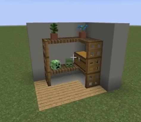 Corner shelf decor for Minecraft Shelf Decor Minecraft, Minecraft Corner Decor, Shelf Minecraft, Minecraft Shelf, Corner Shelf Decor, Minecraft Homes, Interior Design Minecraft, Minecraft Decor, Minecraft Wall