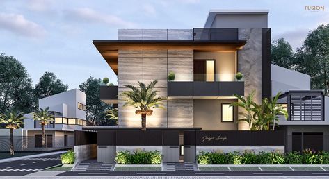 Corner House at Shastri Nagar on Behance Home Designs Exterior, A Modern House, Small House Elevation, Best Modern House Design, Small House Elevation Design, Modern Villa Design, Duplex House Plans, Modern House Facades, Architect Design House