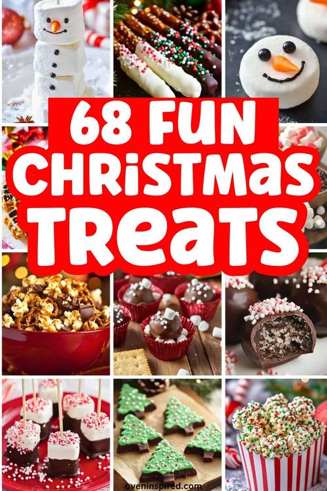 Get the easy Christmas treats to make and bake this holiday season. Wow your family and holiday guests. Save this pin for later! Xmas Party Food Sweet Treats, Christmas Treats To Make With Toddlers, Easy Diy Christmas Desserts, Christmas Cookie Centerpiece, Fun Easy Christmas Treats For Kids, Holiday Treats To Make With Kids, Semi Homemade Christmas Treats, Holiday Treat Gift Ideas, Kids Treats For Christmas