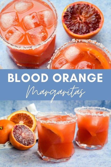 Blood Orange Margarita Recipe, Blood Orange Cocktail, Orange Margarita, Easy Margarita Recipe, Cocktail Margarita, Mezcal Margarita, Blood Orange Margarita, Easy Margarita, Orange Cocktails