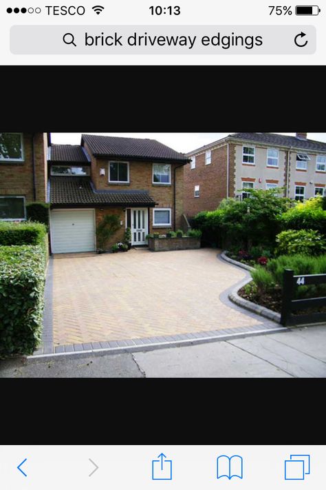 Block Driveway Ideas, Two Car Driveway Ideas, Small Driveway Ideas Parking, Double Driveway Ideas, Small Driveway Ideas Uk, Small Driveway Ideas, Block Paved Driveway, Gravel And Block Paving Driveway, Tegula Block Paving Driveway