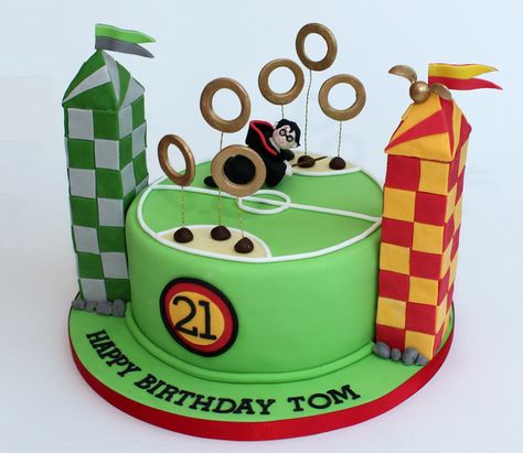 harry potter quidditch cake | A quidditch inspired cake for … | Flickr Quidditch Cake, Quidditch Field, Gateau Harry Potter, 9th Birthday Cake, 8th Birthday Cake, Harry Potter Bday, 6th Birthday Cakes, About Harry Potter, Harry Potter Quidditch