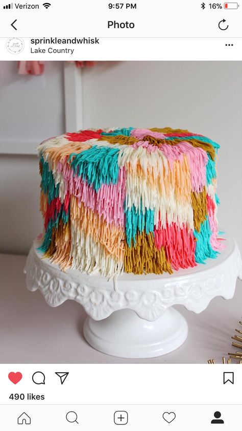 Shag Rug Cake, 1970s Shag, Rug Cake, Fig Cake, Crazy Cakes, Unique Cakes, Love Cake, Fancy Cakes, Piece Of Cakes