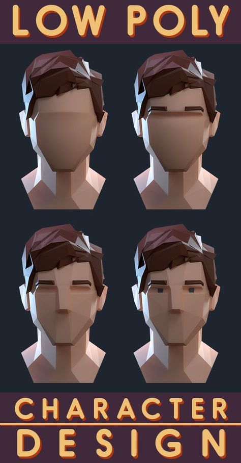 Low Poly Character Design Tutorial. #3DModeling #DigitalDesign #CGIcreations #VirtualRealityArt #3DVisualization #ComputerGraphics Lowpoly Enviroment, Low Poly Character Design, Concept Art Landscape, Perler Bead Designs, Lowpoly 3d, 3d Karakter, Low Poly Character, Character Design Tutorial, Character Design Cartoon