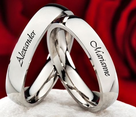 15 Matching Platinum Rings for Couples in Relationship Name Rings Silver, Trendy Engagement Rings, Couple Rings Silver, Eternity Symbol, Platinum Rings, Promise Rings Simple, Rings For Couples, Couple Ring Design, Unique Gold Jewelry Designs