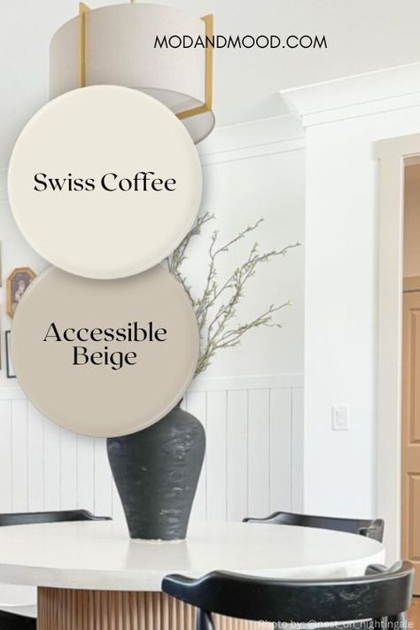 If there is one trend that has me in a hold, it’s Accessible Beige trim with beautiful white walls. I think it looks expensive, classy, and interesting. Here we will see exactly this look, with a variety of different white wall colors: Accesible Beige Trim and Sherwin Williams Pure White Walls Behr Swiss Coffee with Accessible Beige Trim Accessible Beige Trim with SW Alabaster Walls Swiss Coffee Accent Colors, Sherwin Williams Pure White Walls, Sw Alabaster Walls, Accessible Beige Trim, White Wall Colors, Behr Swiss Coffee, Pure White Walls, Alabaster Walls, Sw Accessible Beige