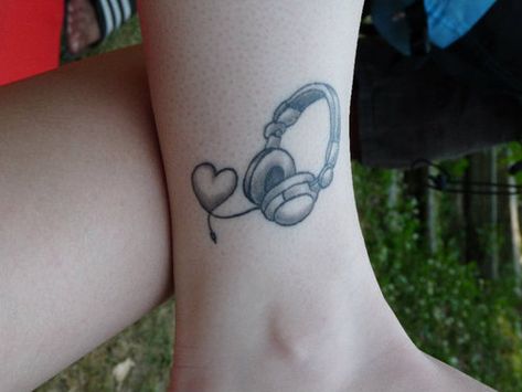 dj headphones tattoo - Google Search Dj Tattoo, Headphones Tattoo, Headphones Ideas, Trendy Music, Music Tattoo Designs, Note Tattoo, Pretty Tattoos For Women, Music Tattoo, Music Tattoos