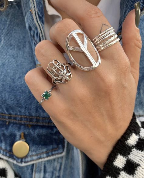 Ring Inspo, Indie Jewelry, Nail Jewelry, Dope Jewelry, Funky Jewelry, Hippie Jewelry, Bellini, Dream Jewelry, Jewelry Inspo