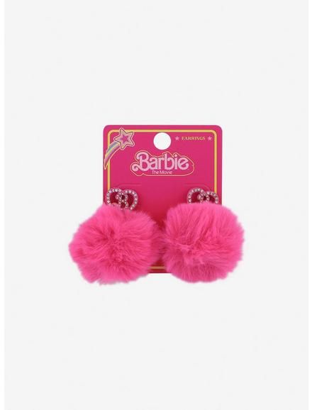 Dress Like Barbie, Barbie Jewerly, Cutest Earrings, Barbie Earrings, B Heart, Barbie Products, Rocker Glam, Hi Barbie, Pom Earrings