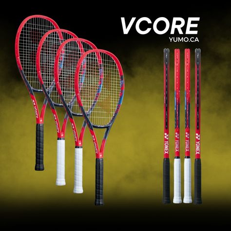 The YONEX 7TH generation VCORE is a masterpiece of technology and craft. The evolution of this iconic racquet combines undeniably precise spin and remarkable control, creating a true work of art.⁠ ⁠ 🎾Shop yours now at YUMO.CA. Yonex Tennis, Tennis Rackets, Tennis Racket, Art Shop, Evolution, Tennis, Technology, Art