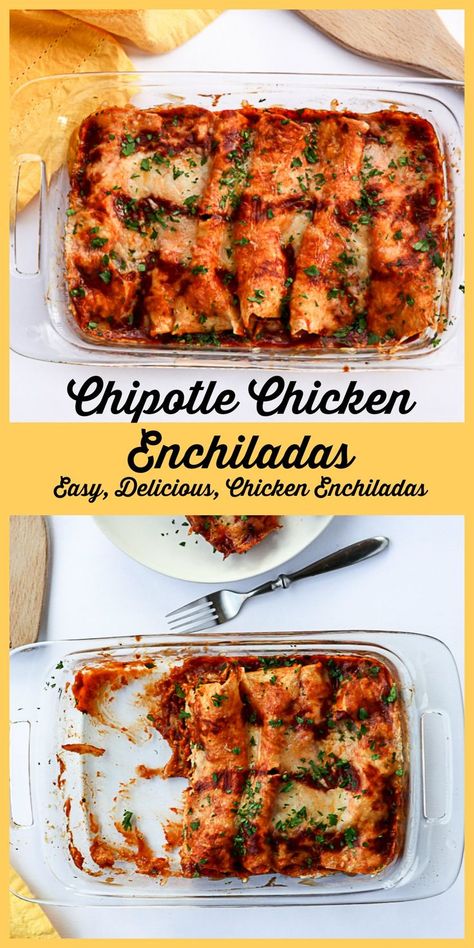 Chicken Enchiladas Healthy, Chipotle Chicken Enchiladas, Easy Chicken Enchiladas, Easy Enchilada Recipe, Enchiladas Healthy, Easy Enchiladas, Chicken Enchiladas Easy, Chicken Enchilada Recipe, Chipotle Chicken