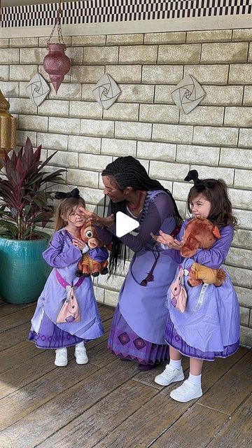 Ella Rose and Aurora on Instagram: "We loved meeting Asha! We made wishes on wishing stars together and she was so kind to us. We hope the king chooses our wishes to come true! 💜🤍 #disneyparks #disneypark #waltdisneyworldresort #waltdisneyworld #disneyworldresort #disneyworld #epcot #disneycharacters #disneywish #wish #asha #disneylove #disneylife #disneyreels #disneyreel #igreels #igreel #fyp #fypシ #sisters" Asha From Wish Hairstyle, Disney Wish Asha, Disney Wish Party, Wish Disney Party Ideas, Disney Wish Birthday Party, Disney Wish Movie, Wish Disney Asha, Wish Asha, Wish Movie