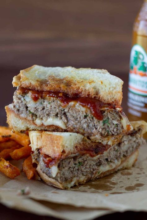 Meatloaf Roll, Meatloaf Patties, Italian Burger, Garlic Butter For Bread, Patty Melt Recipe, Buttered Bread, Meatloaf Sandwich, Taste And Tell, Lunch Sandwiches