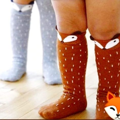 Baby Socks Gift, Baby Knee High Socks, Mini Dressing, Fox Socks, Socks Outfit, Long Socks, Knee Socks, Baby Socks, Kids Socks