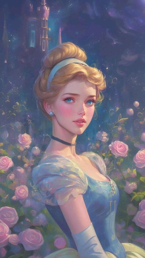 Cinderella Pictures Disney, Girl Disney Characters, Dreamy Animation, Cinderella Anime, Disney Princess Paintings, Cinderella Pictures, Princess School, Cinderella Characters, Cinderella Art