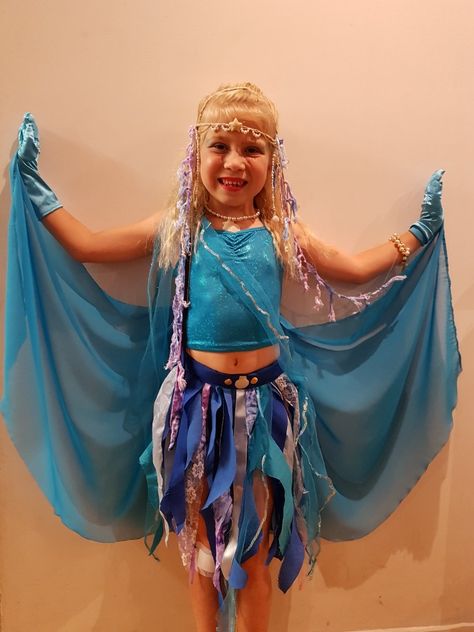 Water Fairy Costume Diy, Water Fairy Costume, Fairy Costume For Girl, Fairy Costume Diy, Water Fairy, Diy Water, Costume Diy, Fairy Costume, Little Red Riding Hood